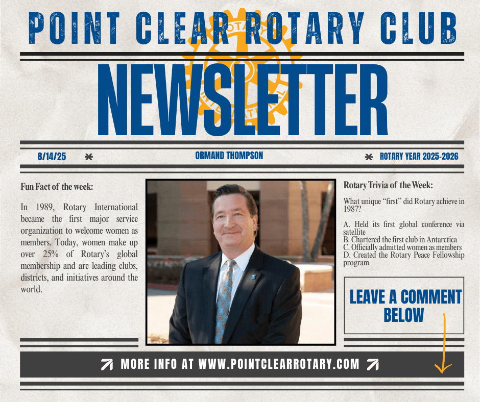 8/14 Club Newsletter:
