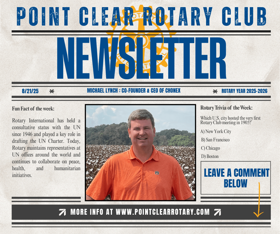 8/21 Club Newsletter: