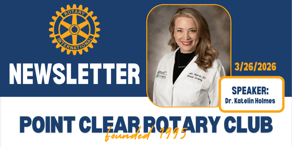 3/26 Club Newsletter: