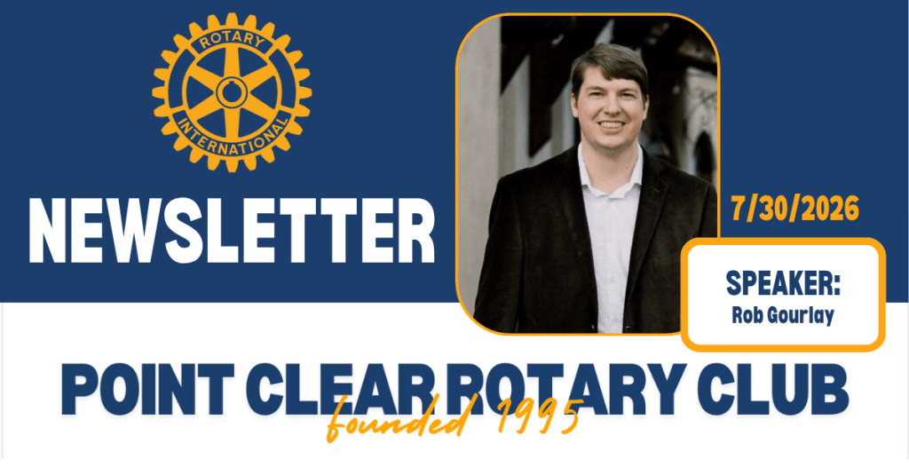 7/30/26 Club Newsletter: