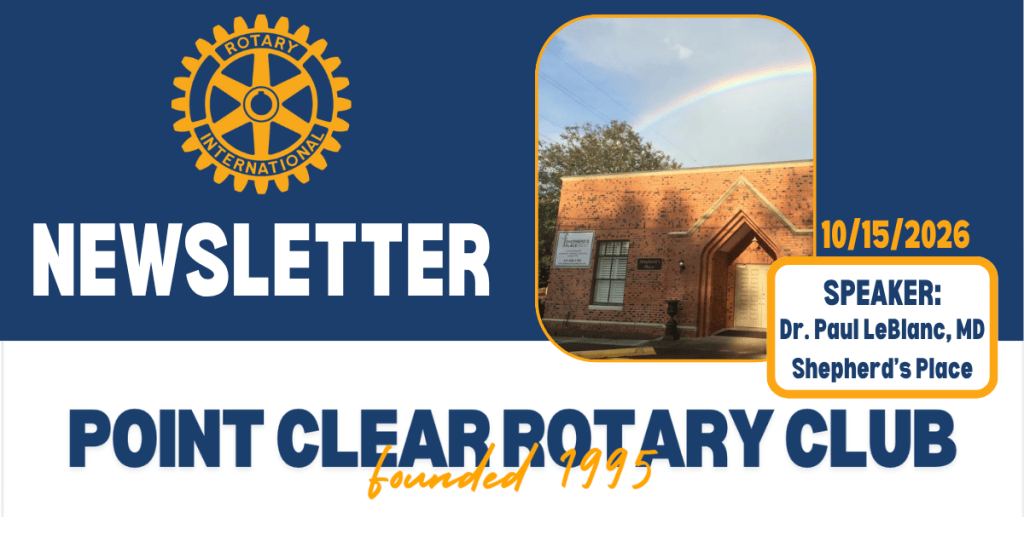 10/15/26 Club Newsletter: